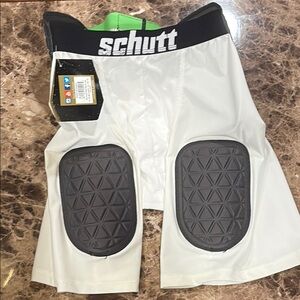 Schutt White Padded Football Shorts